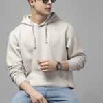 Roadster Men Solid Hooded Sweatshirt