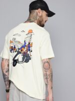 Printed Drop-Shoulder Sleeves T-shirt - Image 2