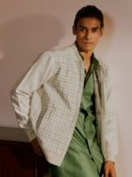 Heritage Men Checked Lightweight Longline Bomber Jacket - Image 3