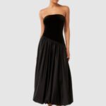 Velvet Fit & Flare Midi Dress