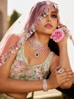 Embroidered Beads and Stones Semi-Stitched Lehenga & Unstitched Blouse With Dupatta - Image 2