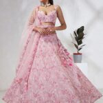 Embroidered Sequinned Semi-Stitched Lehenga & Unstitched Blouse With Dupatta