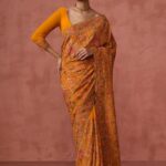 Soch Ethnic Motifs Embroidered Sequinned Pure Georgette Saree