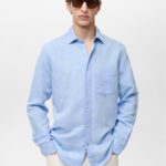 Linen Cotton Striped Casual Shirt