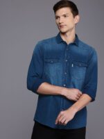Louis Philippe Jeans Slim Fit Pure Cotton Denim Casual Shirt