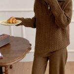 Mustard Paxton Winter Woollen Co-Ords Set - Tracksuit