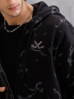 WROGN Men Printed Front-Open Sweatshirt - Image 2