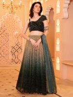 Embellished Sequinned Ready to Wear Lehenga & Unstitched Blouse With Dupatta