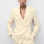 MANGO Notched Lapel Single-Breasted Blazer