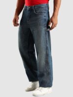 Men Relaxed Fit Mid-Rise Light Fade Cotton Jeans - Image 3