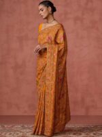 Soch Ethnic Motifs Embroidered Sequinned Pure Georgette Saree - Image 3